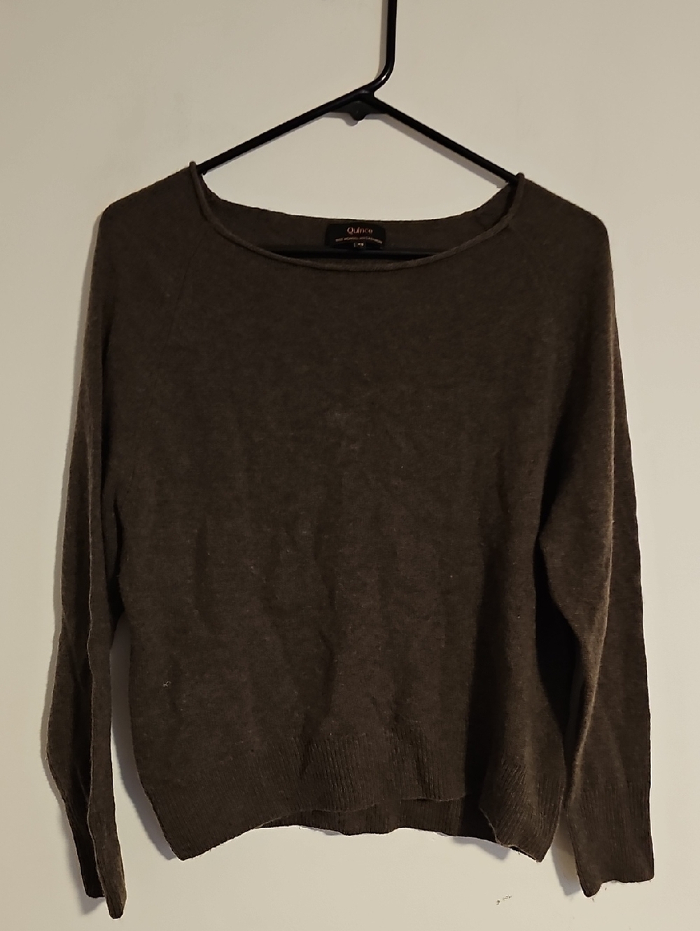 Quince Olive Green Crewneck Lightweight Sweater